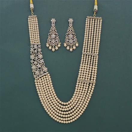Cz Classic Necklace Set With Mehndi Plating
