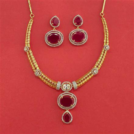 Cubic Zirconia Classic Necklace With 2 Tone Plating