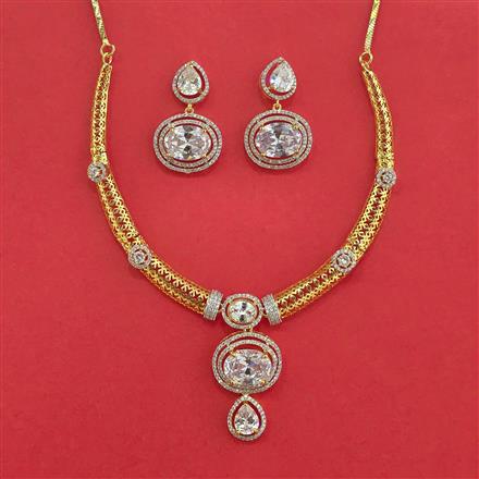 Cubic Zirconia Classic Necklace With 2 Tone Plating