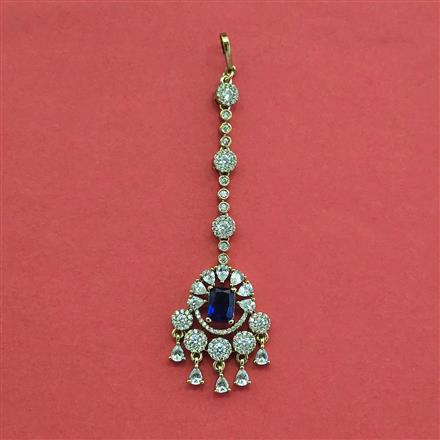 Cubic Zirconia Classic Tikka With Mehndi Plating