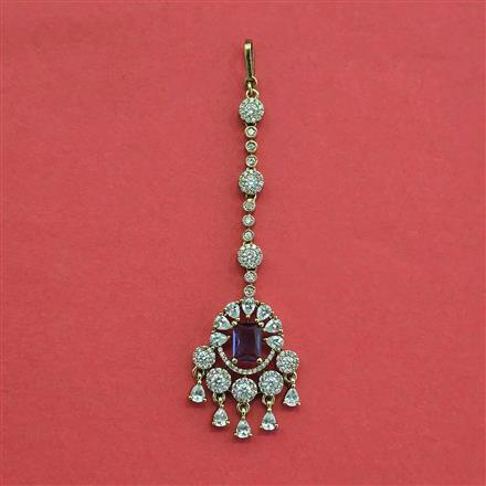 Cubic Zirconia Classic Tikka With Mehndi Plating