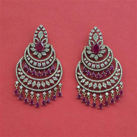 Cubic Zirconia Classic Earring With Mehndi Plating