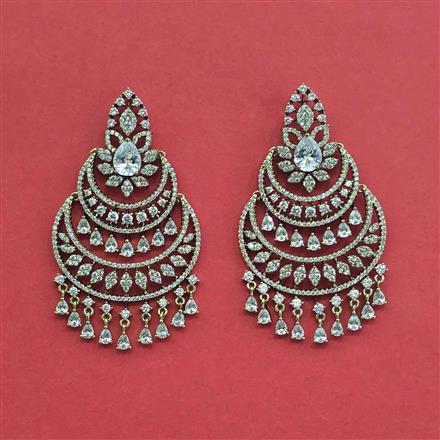Cubic Zirconia Classic Earring With Mehndi Plating
