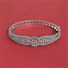 Cubic Zirconia Openable Kada With 2 Tone Rhodium Plating