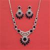 Cubic Zirconia Classic Necklace With Rhodium Plating