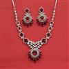 Cubic Zirconia Classic Necklace With Rhodium Plating