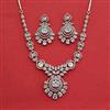 Cubic Zirconia Classic Necklace With Rhodium Plating