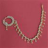 Cubic Zirconia Pressing Nose Ring With Gold Plating