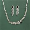 Cz Classic Necklace With Rhodium Plating