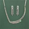 Cz Classic Necklace With Rhodium Plating