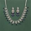 Cz Classic Necklace With Rhodium Plating