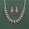 Cz Classic Necklace With Rhodium Plating