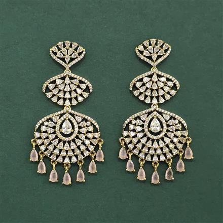 Cz Classic Earring With Mehndi Plating