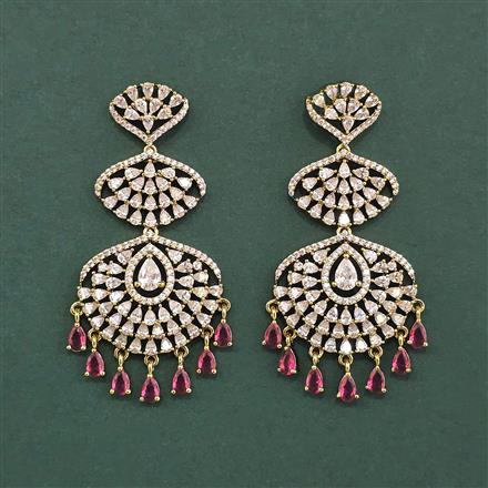 Cz Classic Earring With Mehndi Plating