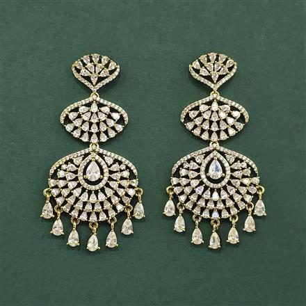 Cz Classic Earring With Mehndi Plating
