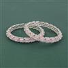 Cz Classic Bangles With Rhodium Plating
