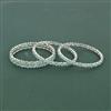 Cz Classic Bangles With Rhodium Plating