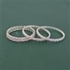 Cz Classic Bangles With Rhodium Plating