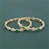 Cz Classic Bangles With Gold Plating