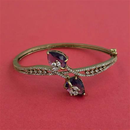 Cz Openable Kada With Mehndi Plating