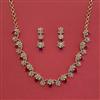 Cz Classic Necklace With 2 Tone Plating