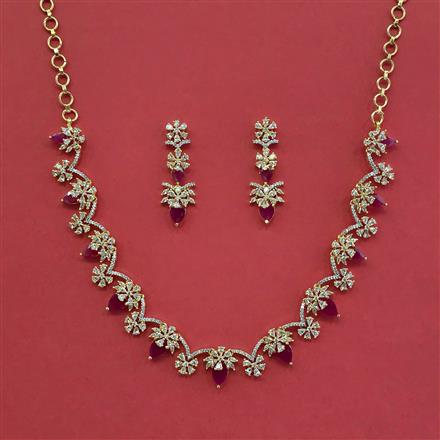 Cz Classic Necklace With 2 Tone Plating