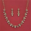 Cz Classic Necklace With 2 Tone Plating