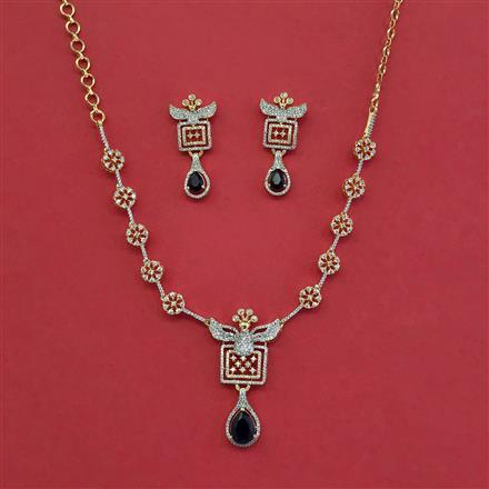 Cz Classic Necklace With 2 Tone Plating