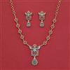 Cz Classic Necklace With 2 Tone Plating