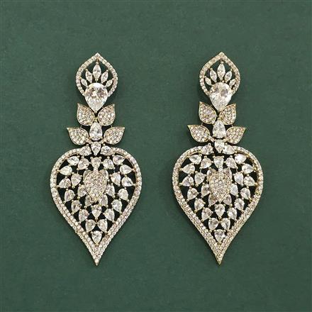 Cz Classic Earring With Mehndi Plating