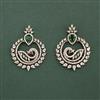 Cz Peacock Earring With Mehndi Plating