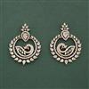 Cz Peacock Earring With Mehndi Plating