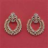 Cz Classic Earring With Mehndi 2 Tone Rhodium Plating