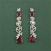 Cz Classic Earring With Rhodium Plating