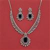 Cz Classic Necklace With Rhodium Plating