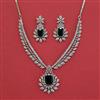 Cz Classic Necklace With Rhodium Plating