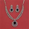 Cz Classic Necklace With Rhodium Plating