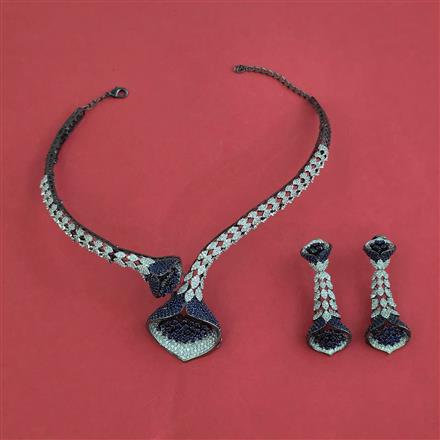 Cz Classic Necklace With Black Rose Plating