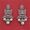 Cz Jhumki With Rhodium Plating
