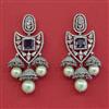 Cz Jhumki With Rhodium Plating