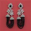 Cz Classic Earring With Rhodium Plating
