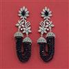 Cz Classic Earring With Rhodium Plating