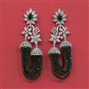 Cz Classic Earring With Rhodium Plating