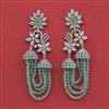 Cz Classic Earring With Rhodium Plating