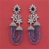 Cz Classic Earring With Rhodium Plating