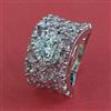 Cz Adjustable Ring With Rhodium Plating