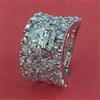 Cz Adjustable Ring With Rhodium Plating