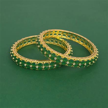 Cubic Zirconia Classic Bangles With Gold Plating