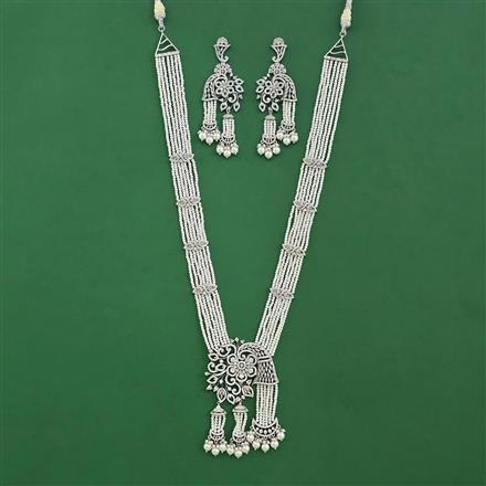 Cubic Zirconia Classic Pendant Set With Rhodium Plating