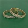 Cubic Zirconia Classic Bangles With Mehndi Plating